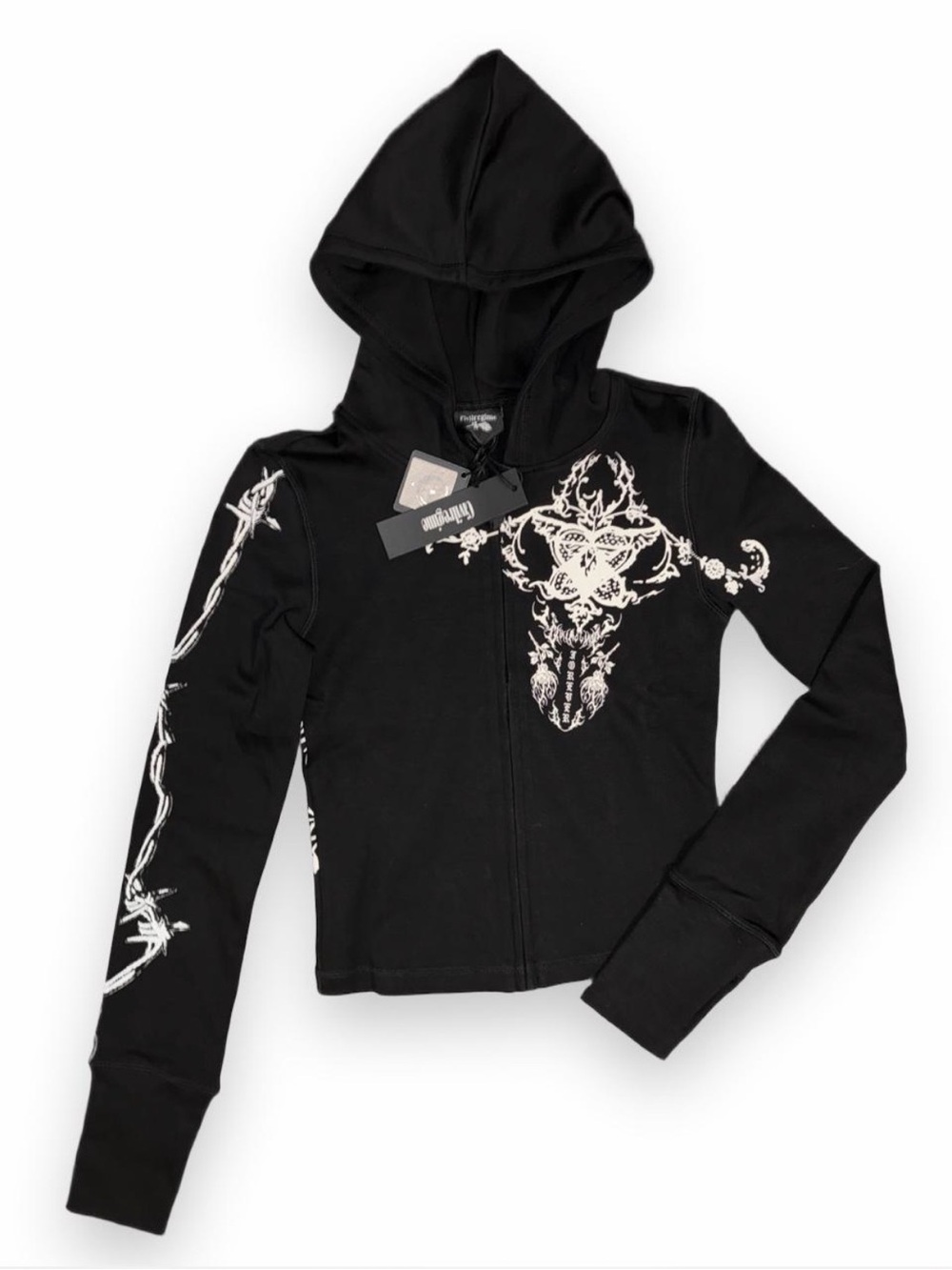 Civil Regime Black Graphic Zip-Up Hoodie Jacket